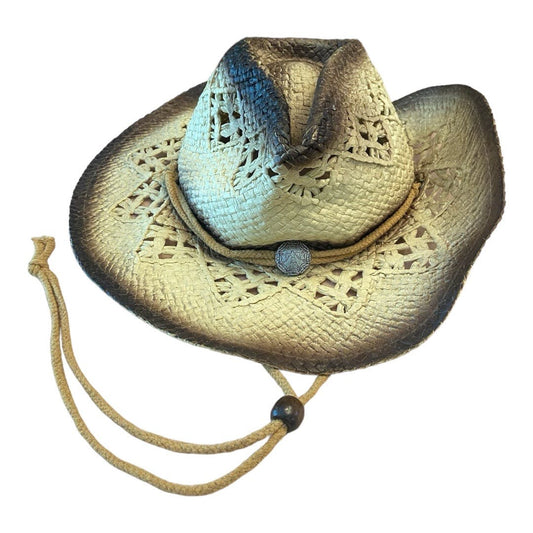 8 Other Reasons  8OR x REVOLVE Straw Cowboy Western Hat Medallion Tan Brown